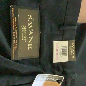 Mens dress/ casual pants. New with tags. Savane Microfiber pleated front